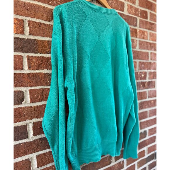 Pebble Beach Aqua Diamond Knit Crewneck XL USA - Picture 12 of 12